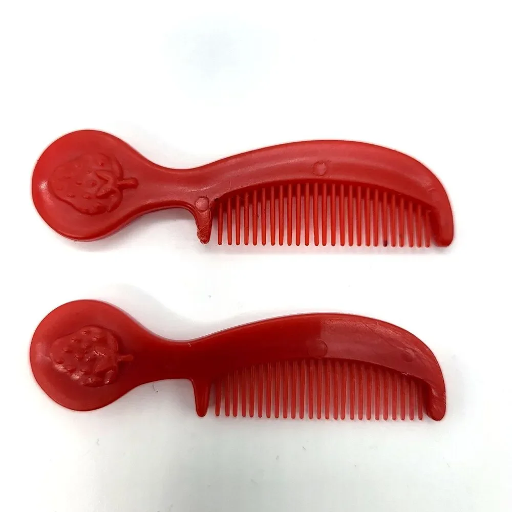Strawberry Shortcake Red Comb for Kenner Doll Vintage Set of 2 Combs